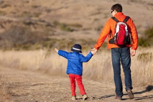 family hiking